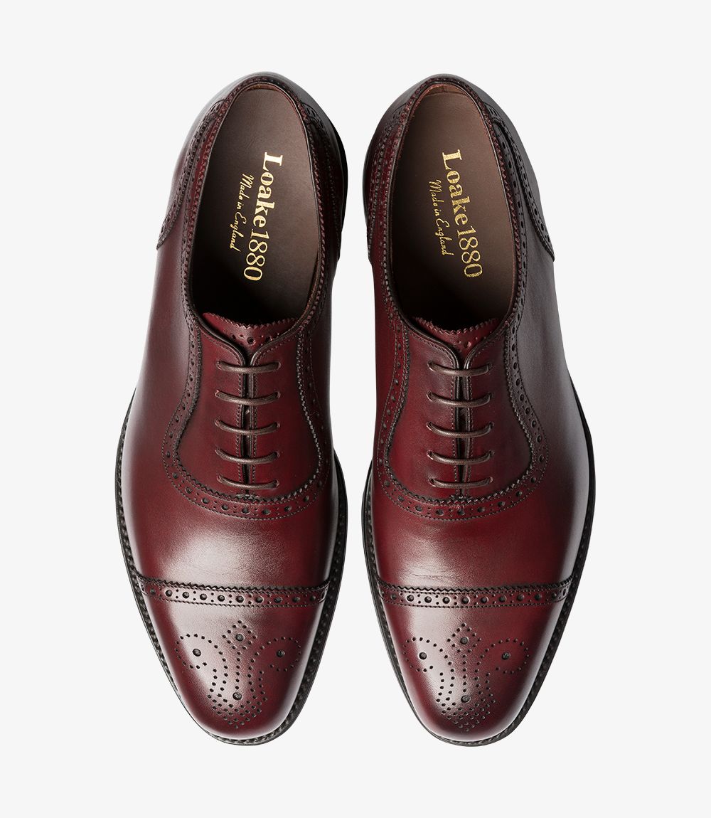 loake shoes burgundy