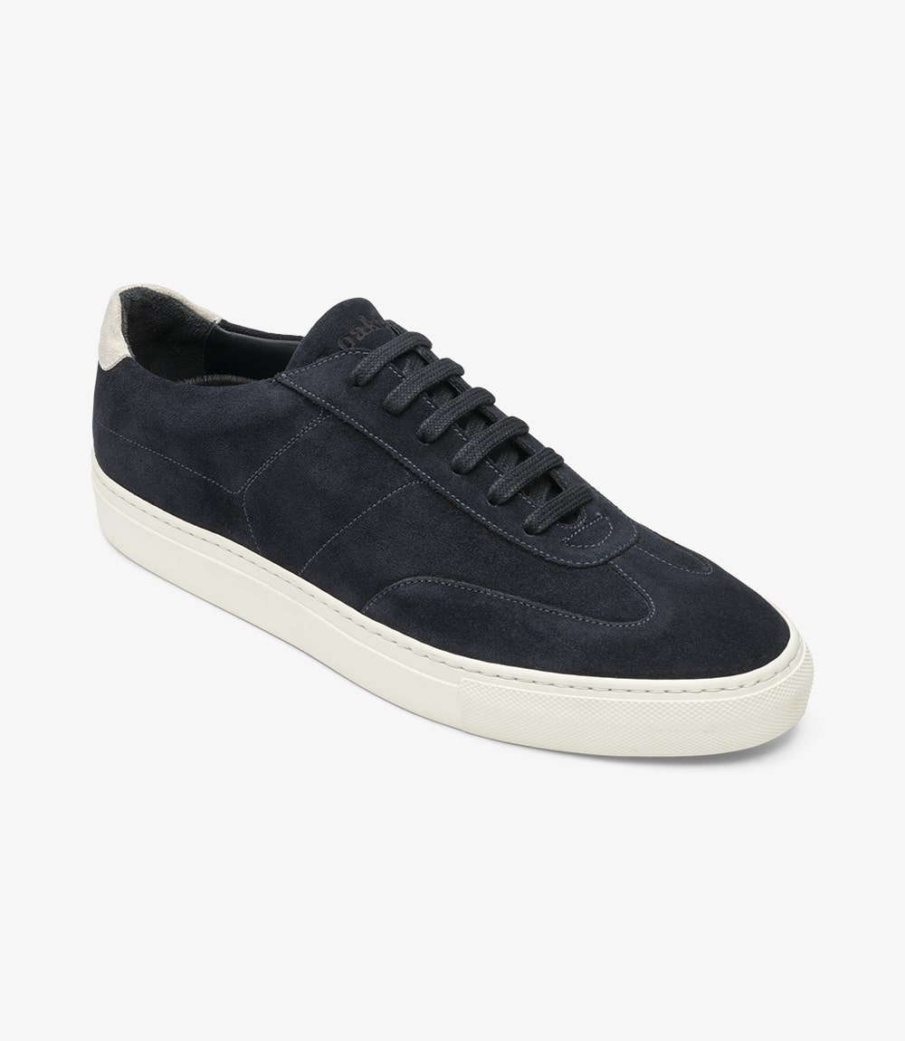 Owens Navy Suede sneaker | Loake Shoemakers | English Made Shoes & Boots