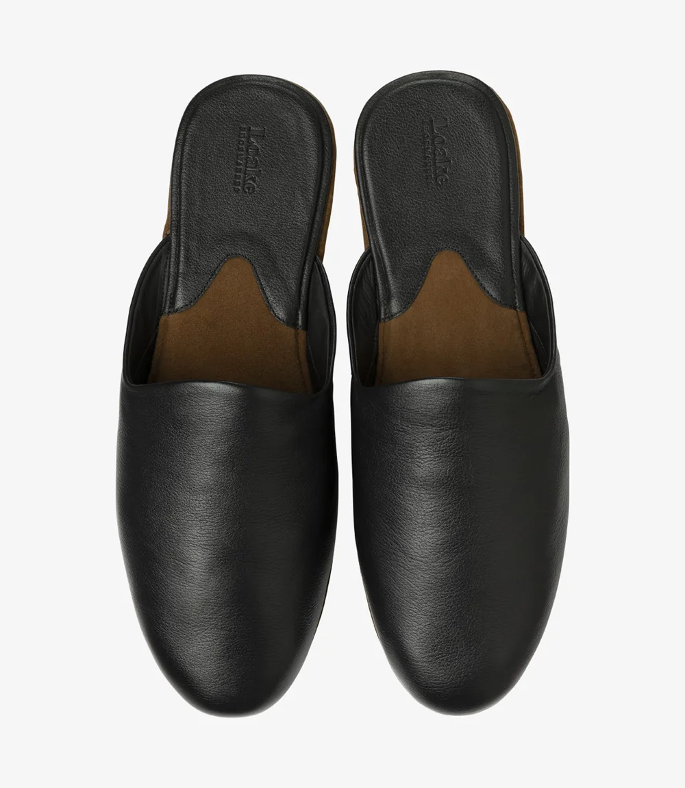 Garrick Black slipper | Loake Shoemakers | English Made Shoes & Boots