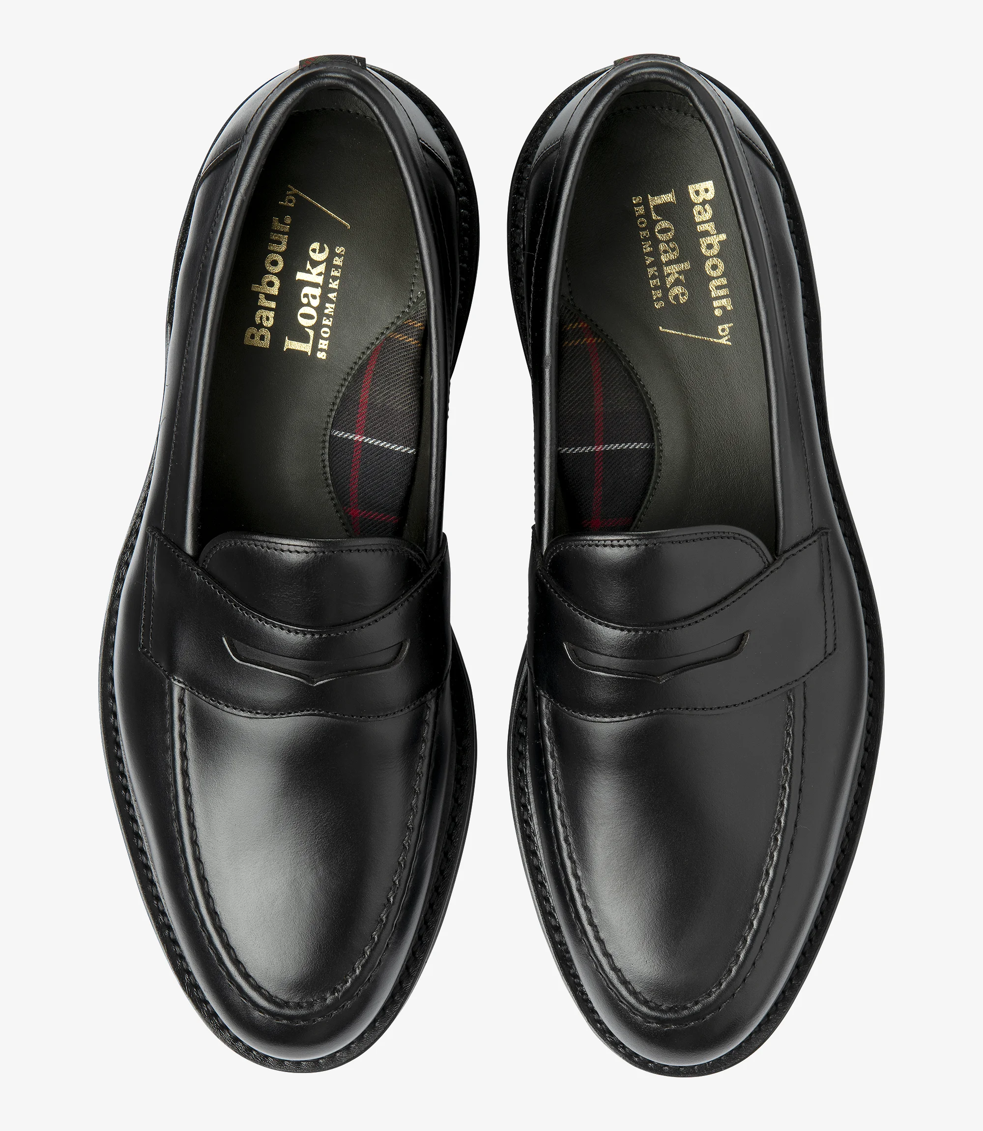 Men's Carmichael Black loafer shoes, featuring rubber soles | Top View