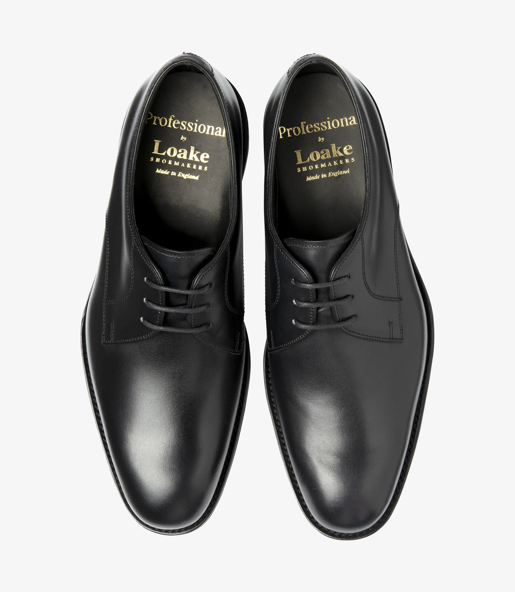 Men's Orson Black plain-tie shoes featuring rubber soles | Top View