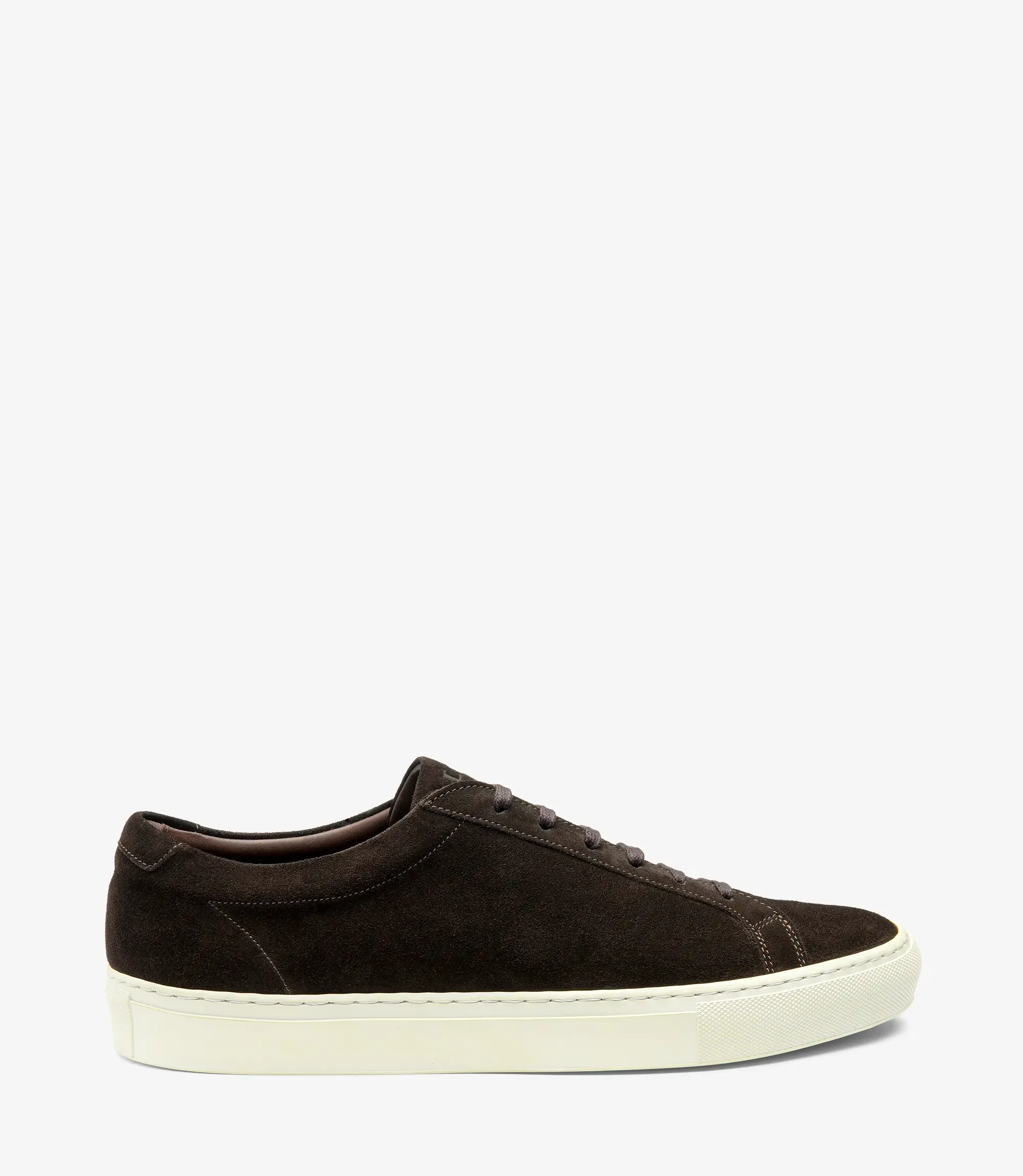 Men's Sprint Dark brown suede trainer shoes featuring rubber soles | Side View