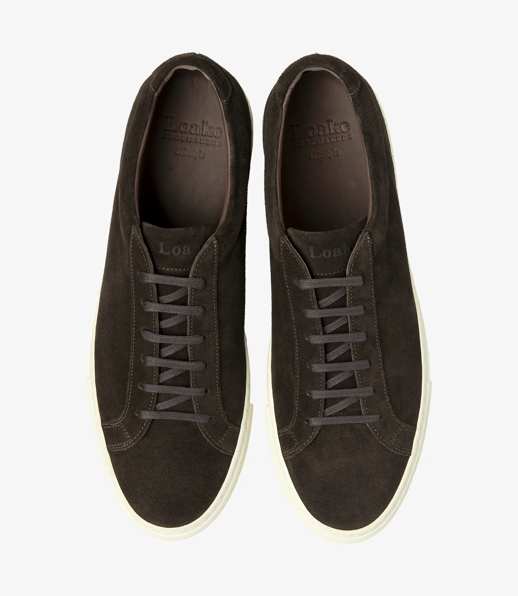 Men's Sprint Dark brown suede trainer shoes featuring rubber soles | Top View